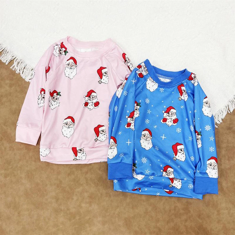 

z814-05 GT1111 Wholesale winter kids clothes girl Matching Christmas Long-Sleeved top Boutique Children baby boy clothes