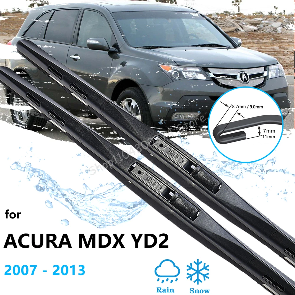 

For Acura MDX YD2 MK2 2007 2008 2009 2010 2011 2012 2013 Front Rear Back Wipers Blades Windshield Auto Accessories U J Hook Arm