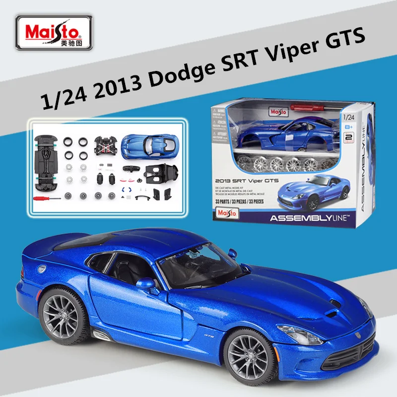 Maisto 1:24 Dodge SRT Viper GTS Assembly Version Alloy Sports Car Model Diecasts Metal Toy Car Model Simulation Childrens Gifts