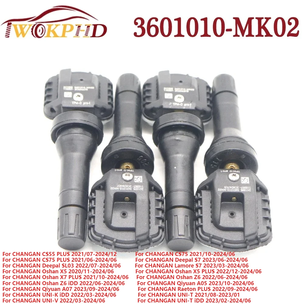 

Новый датчик системы давления в шинах 3601010-MK02 1/4 шт. 433 МГц для Changan UNI-T CS75 CS55 Plus Oushang X5 X7 PLUS Z6 UNI-V UNI-K