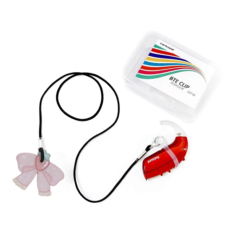 Hearing Aid Rope Lanyard Cartoon Fashionable BTE Hearing Aid Clip Holder For Children Kids Elderly Anti Lost Single/Double Ear