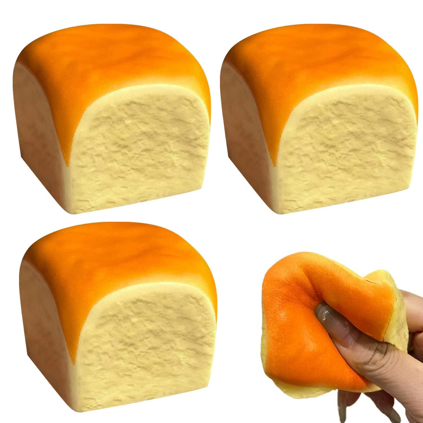 1/2Pcs Taba Squeeze Cheese Cube Bread Squishy Soft Slow Rise Stress Relief Fidget for Kids Party Favors Adults Office Gifts