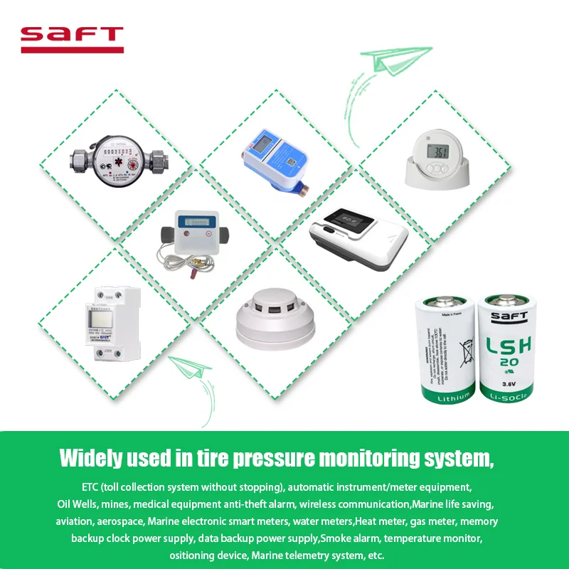 Batteria al litio SAFT LSH20 13000mah 3.6V adatta per misuratore di portata per misuratore di gas per macchine utensili CNC robot No.1 D