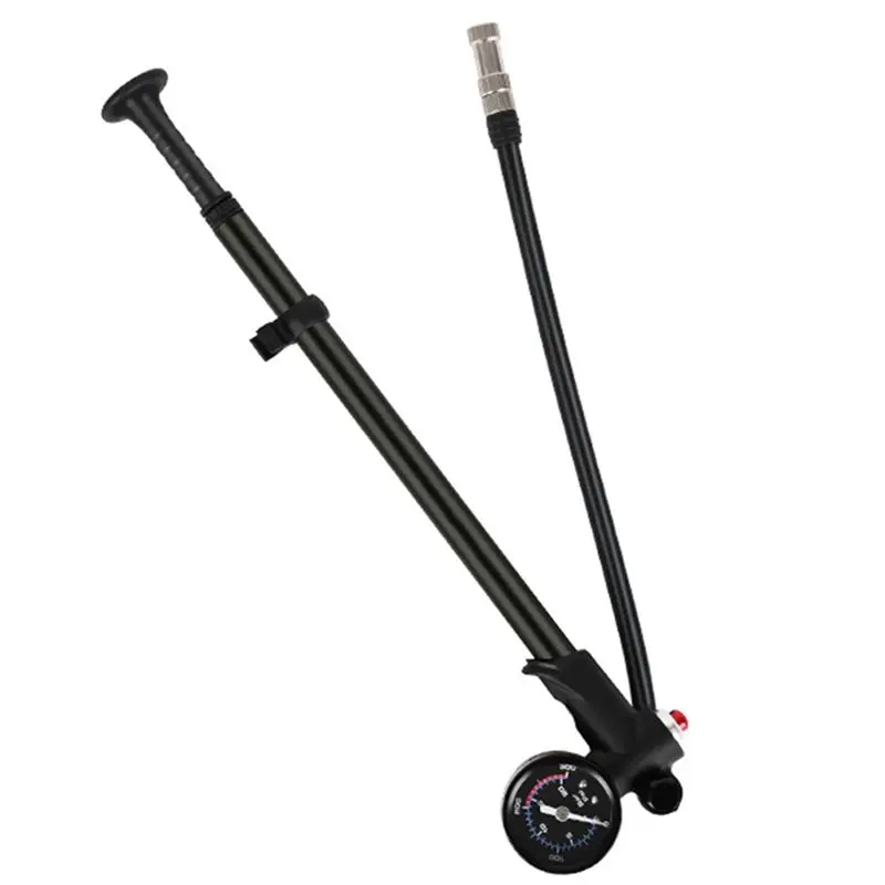 

B48B-Bike Shock Pump-Portable Air Pump 300 PSI Aluminum Alloy Design Ideal For Trail Riding, Road Trips, And Daily Commuting