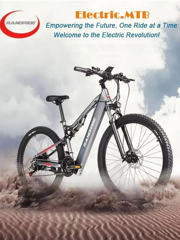 RANDRIDE YG90A Erwachsenen-Elektrofahrrad Höchstgeschwindigkeit 45 km/h, 48V 17Ah Akku, 27,5-Zoll-Reifen