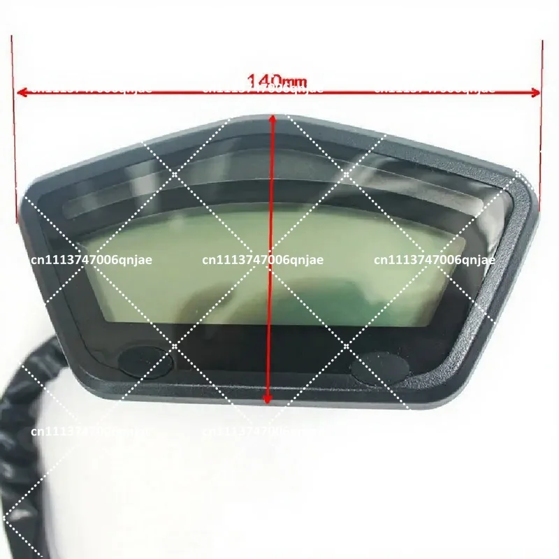 7 Color Adjustable Motorcycle Handlebar LCD Meter Odometer Speedometer Fuel Gauge