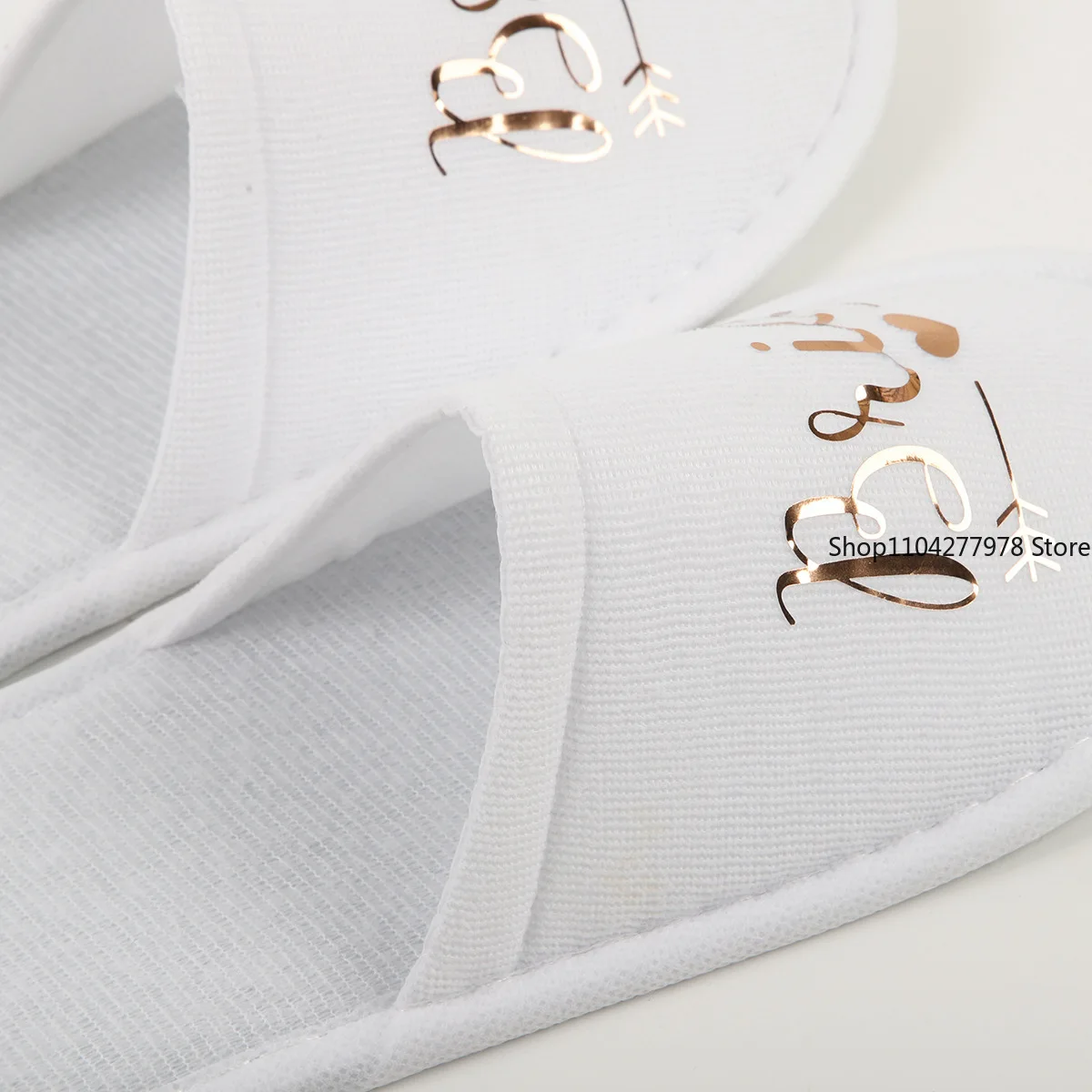 Bride Bridesmaid Slippers,Wedding Party Disposable Slippers Bridal Party Slippers Set, Lightweight Cozy Soft Sole Flats - Image 2