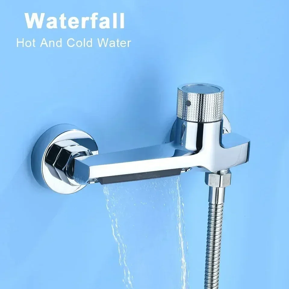 

Wall Mounted Bathtub Faucets Household Bathroom Hot and Cold Mixer Tap Copper Alloy Shower Faucet Shower Accessories