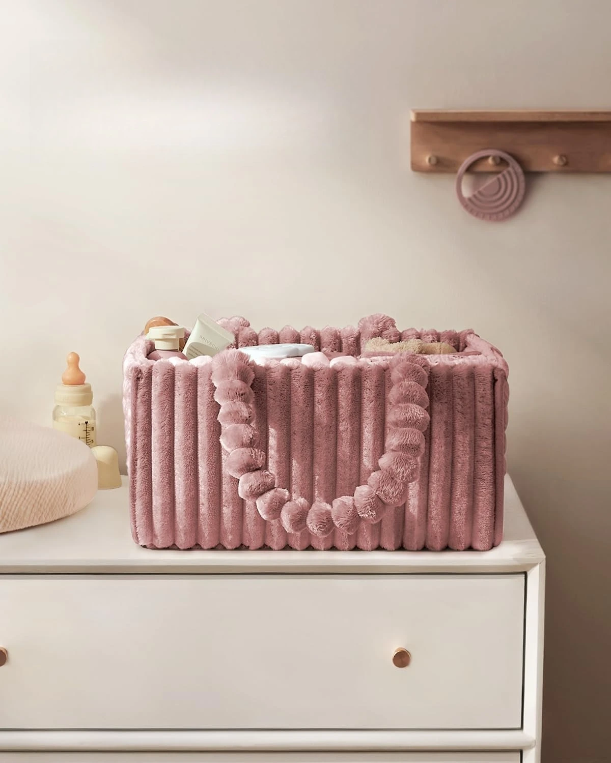 Diaper Caddy Organizer, Large Storage Basket for Newborn Boys and Girls, Newborn Essentials,Gift for Baby Shower