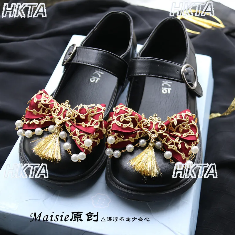 gorgeous-court-chinese-style-lolita-shoe-clip-elegant-bead-chain-flower-versatile-black-shoe-buckle-apparel-accessories-women