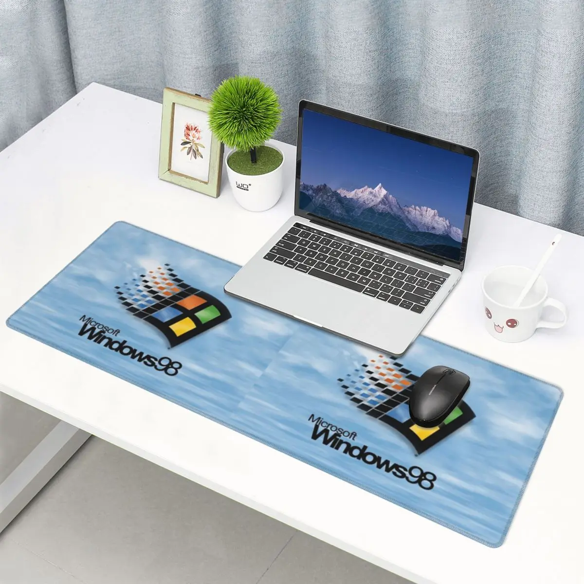 Large Mouse Pad Windows 98 Start Screen Gamer PC Laptop Mats Keyboard Carpet Computer Gaming Office Accessories Desk Mat