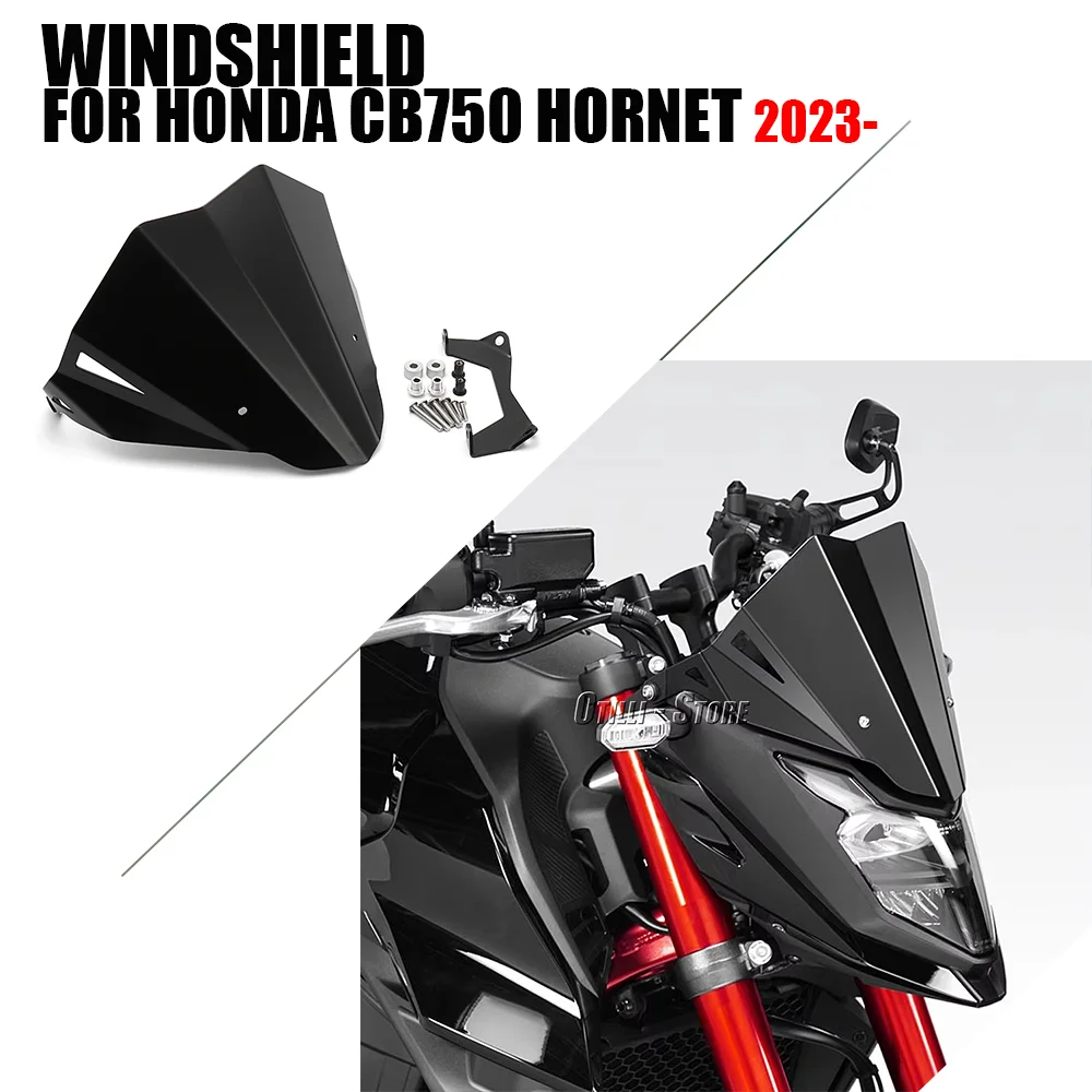 

Motorcycle Modification Accessories Wind Deflectors Black Windshield Windscreen For Honda CB750 HORNET CB 750 Hornet 2023