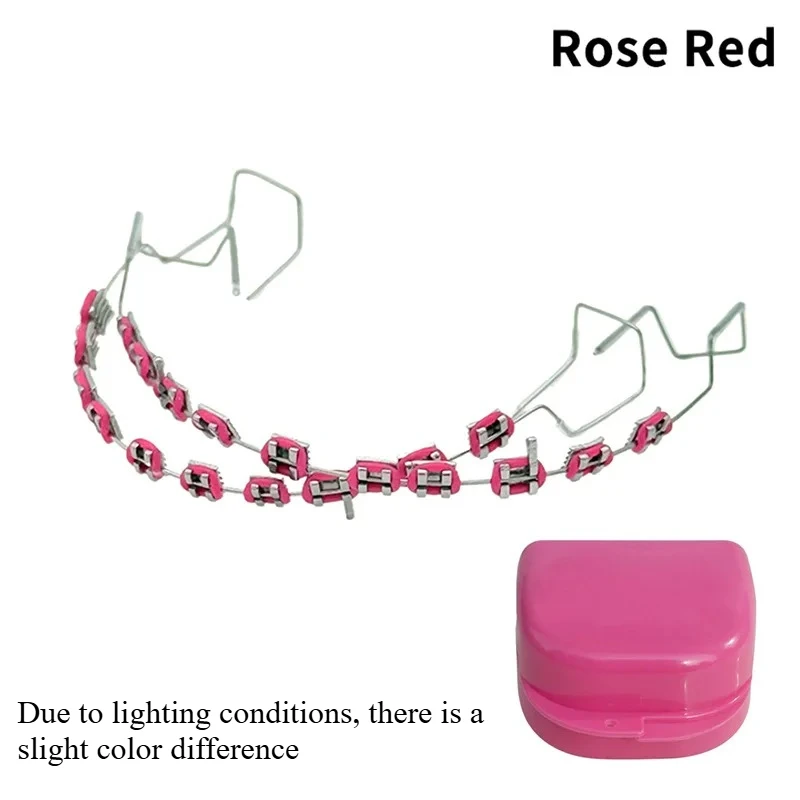 

Цветные металлические лигатурные кольца с крючками и проволокой, 1 пара, для временных зубных брекетов