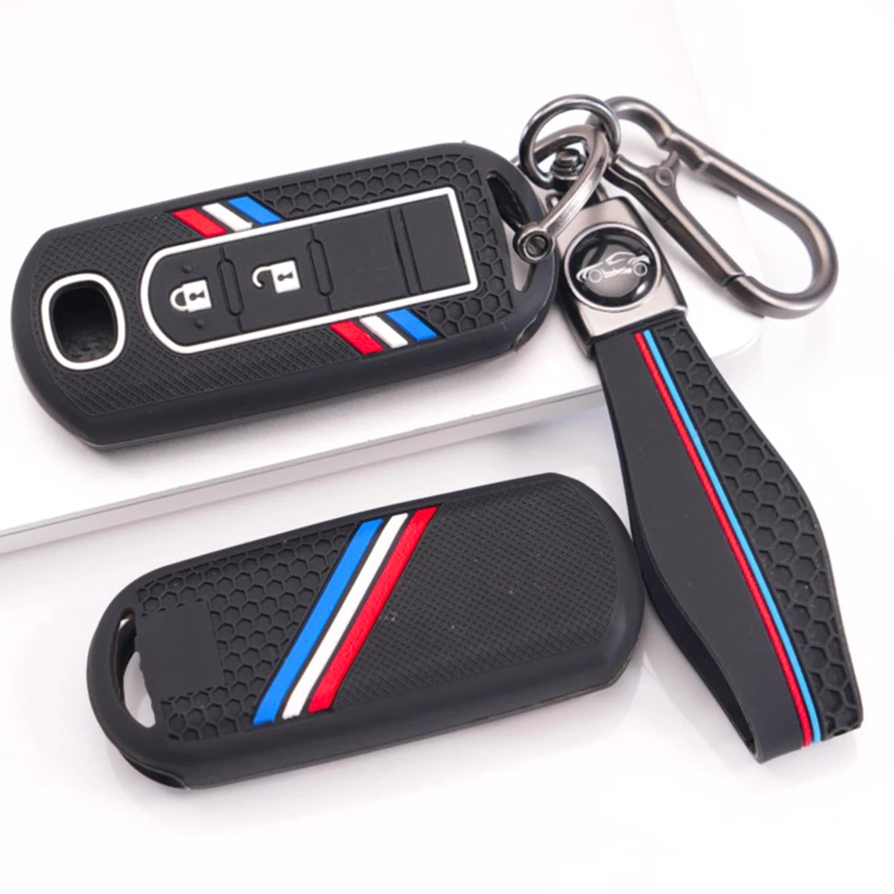 Key Fob Case With Wrist Strap For Mazda 3 Axela 6 Atenza CX3 CX5 CX8 CX9 CX30 CX50 CX60 MX5 MX30 Drop Resistant Anti Scratch