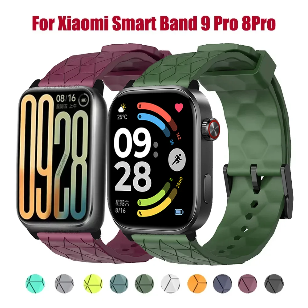 Silikonarmband für Xiaomi Mi Band 9 Pro 8 Pro Smartwatch Uhrenarmband Zubehör für Redmi Watch 6 5 4 Ersatz-Sportarmband