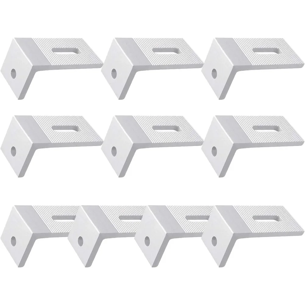 10pcs Solar Panel Mounting Brackets Flat Roof Mount Kit  Photovoltaic 90 Degree L Bracket Solar System Installation Accessories