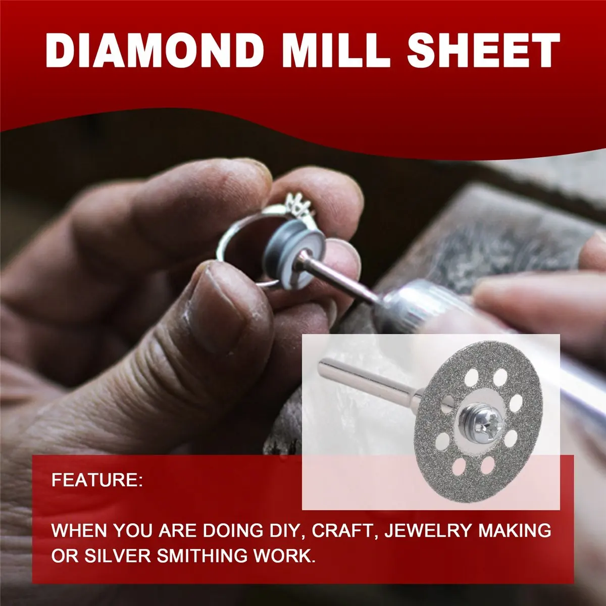 A74U 10PCS Mini 22mm cutting disc saw blade mill sheet