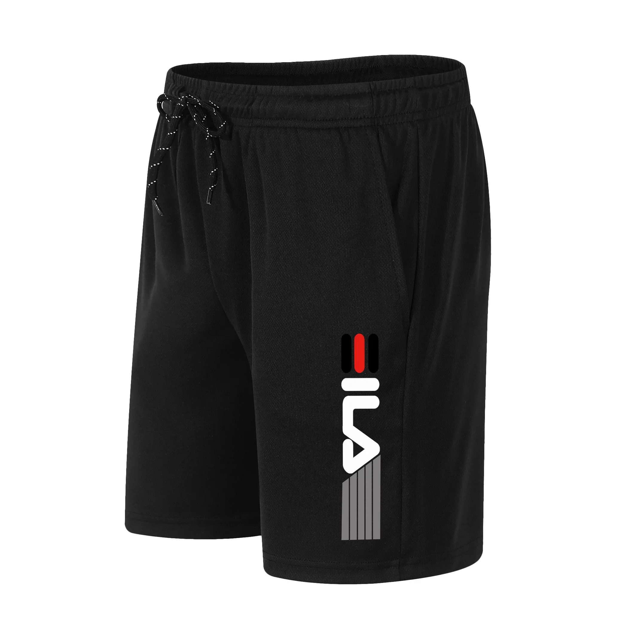 New fashionable men's sports shorts, breathable, mesh, quick drying, suitable for hiking, fitness, with adjustable lace