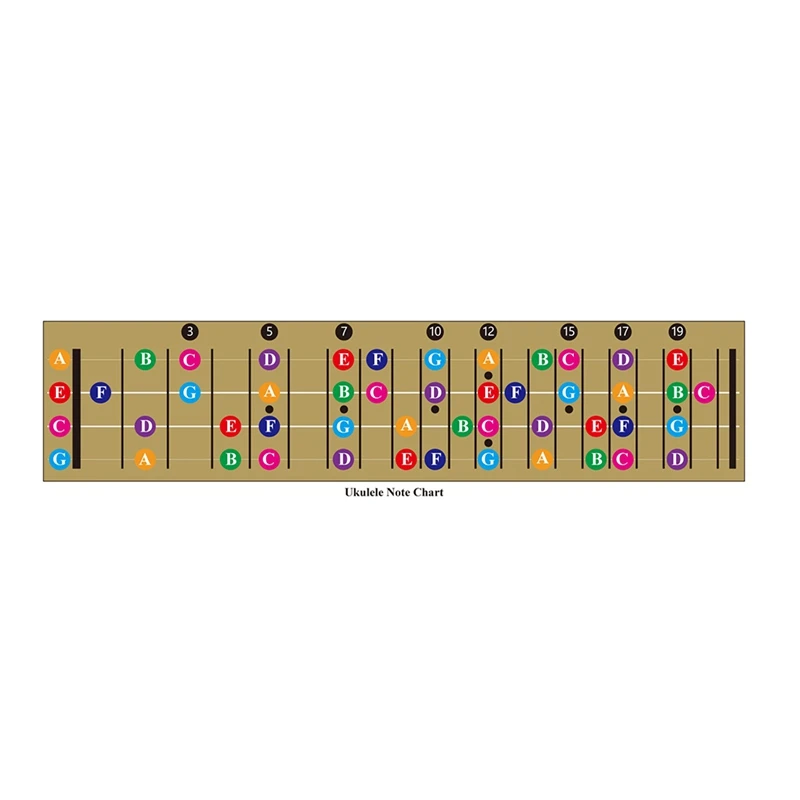 Ukulele Guitar Fretboard Note Chart Learn To Play Guitar And Music Theory, Suitable For All Levels Durable Easy Install