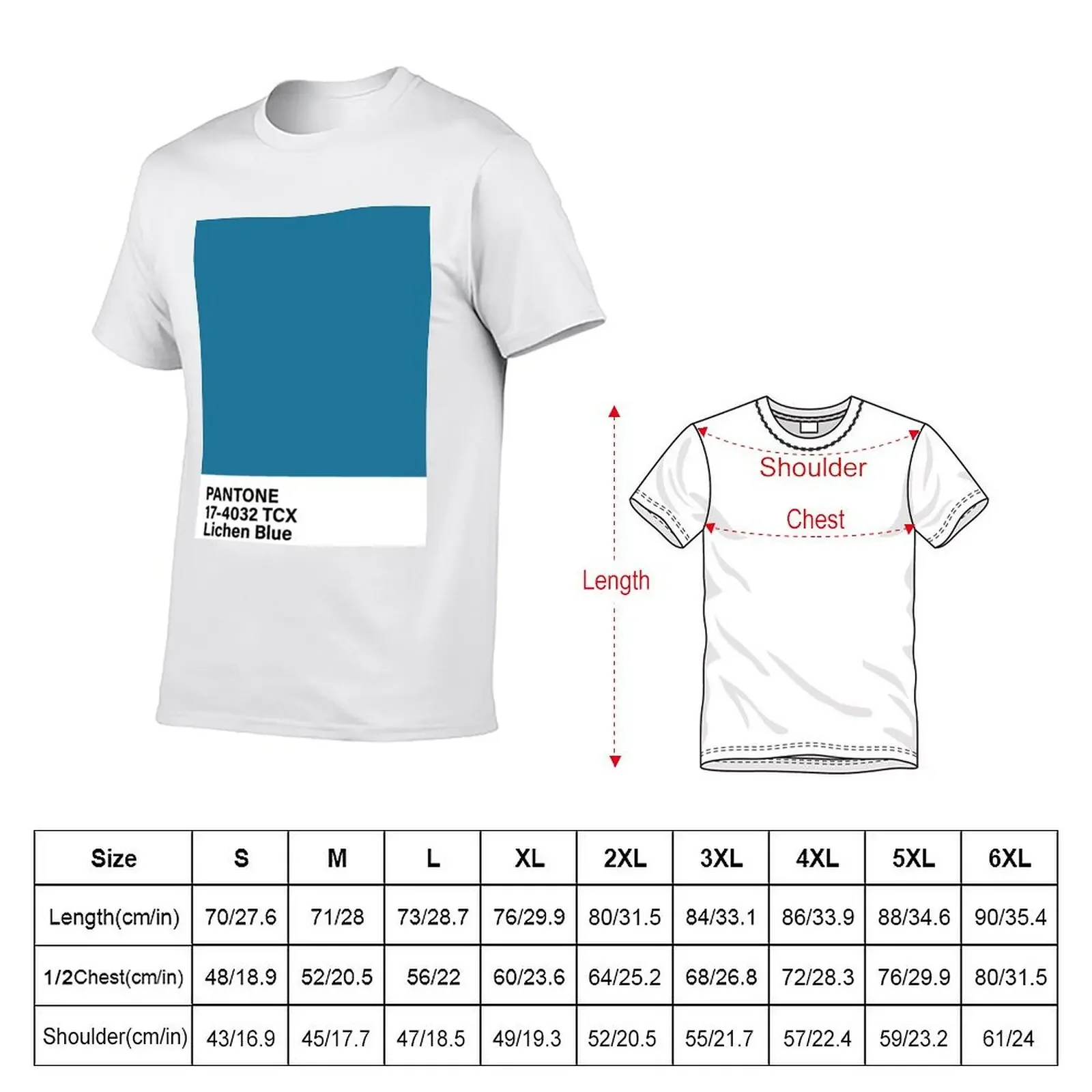 PANTONE 17-4032 TCX Lichen Blue T-shirt shirts graphic tees for a boy sweat boys animal print mens plain t shirts