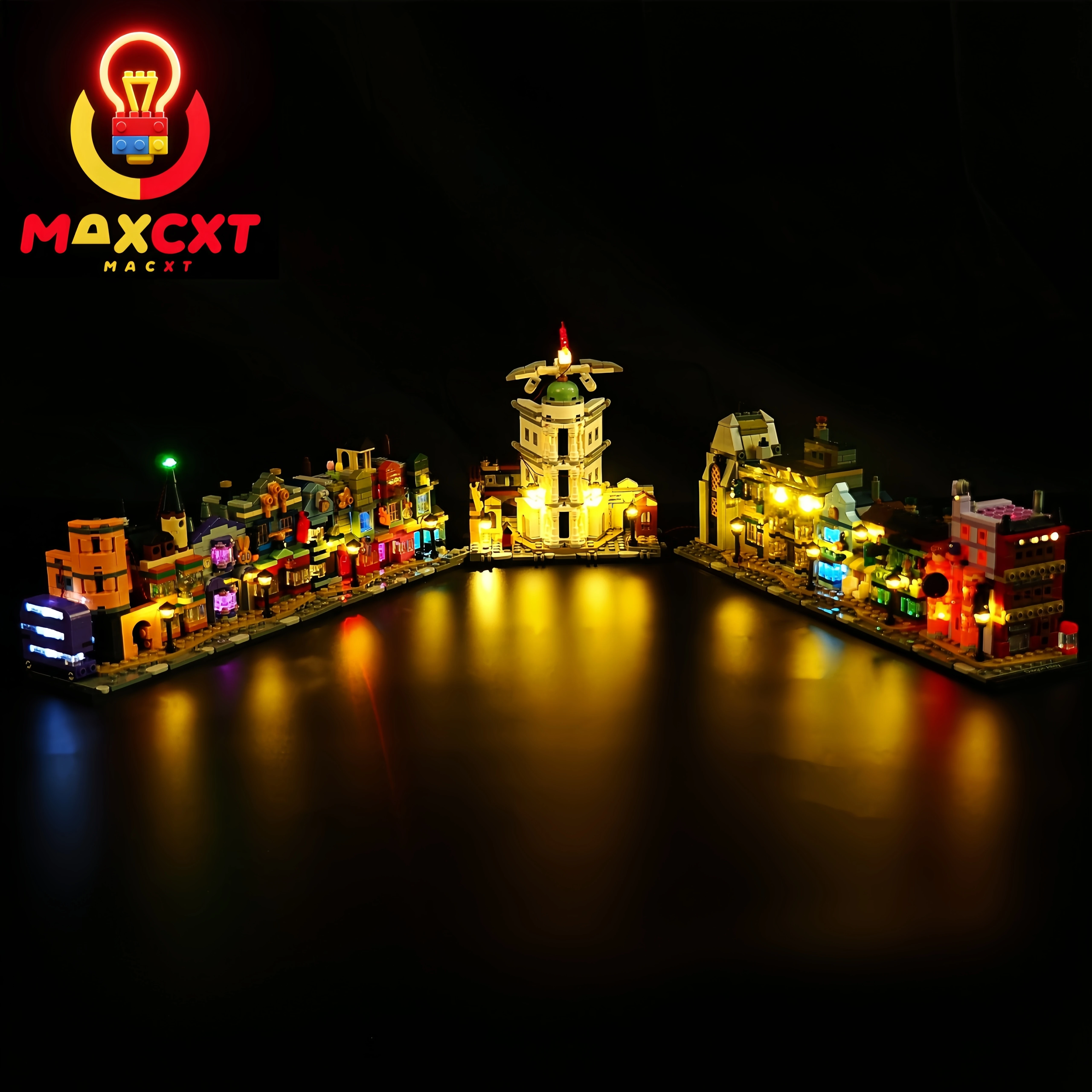 MAXCXT LED Light For LEGO 76444 Diagon Alley ™ Wizarding Shops DIY Decorative Lamp (Not Include Lego Building Blocks Set ﻿）