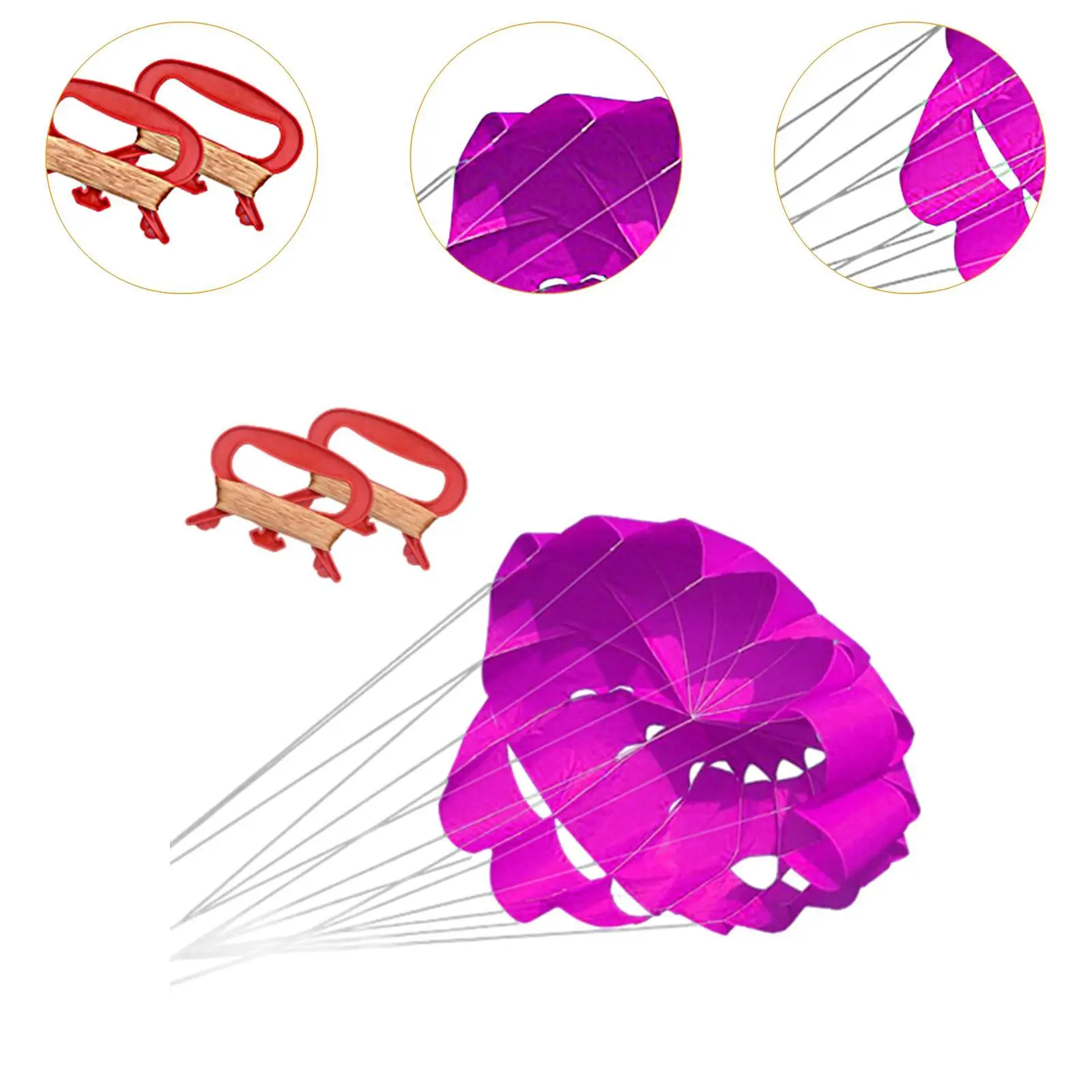 Cometa deportiva, cometa de Control de doble línea, cometa de paracaídas para principiantes en viajes de senderismo