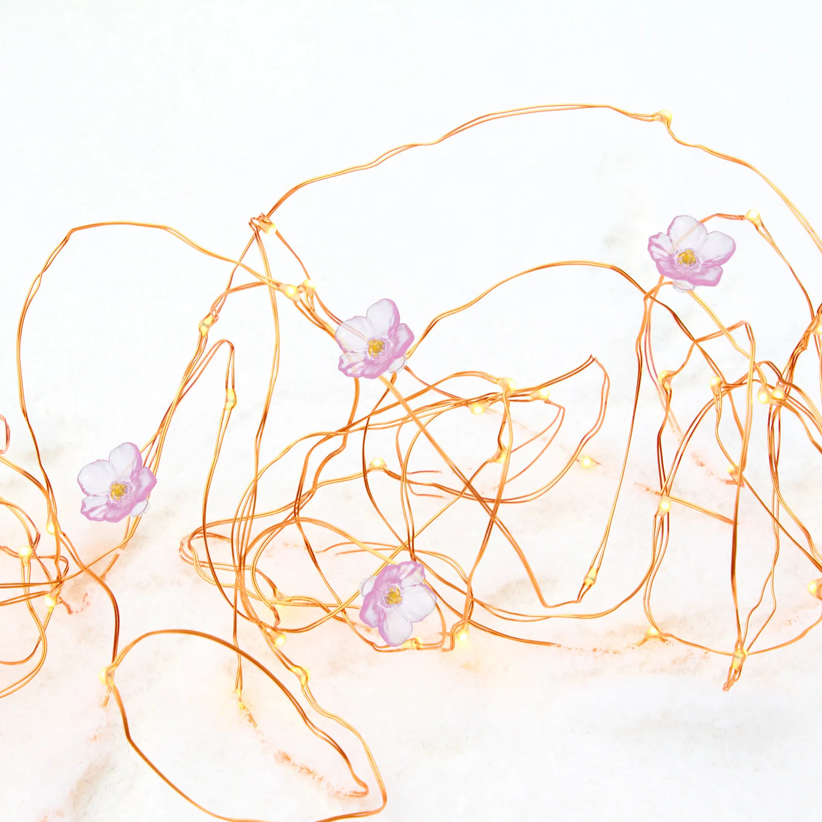 80Pcs Cherry Blossom Fairy Light Bulb Covers Flower-Inspired Romantic Lamp Shades for Wedding Birthday Party Bedroom Garden