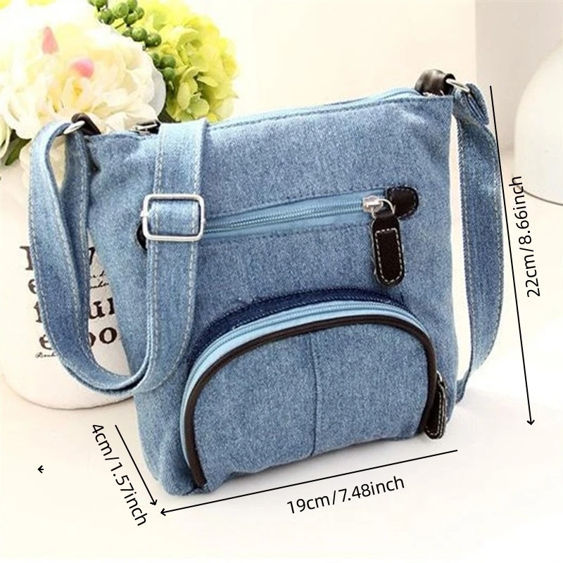 Fashion Small Denim Handbag Women Bag Designer Ladies Handbags Big Purses Jean Denim Tote Shoulder Crossbody Women Messenger Bag