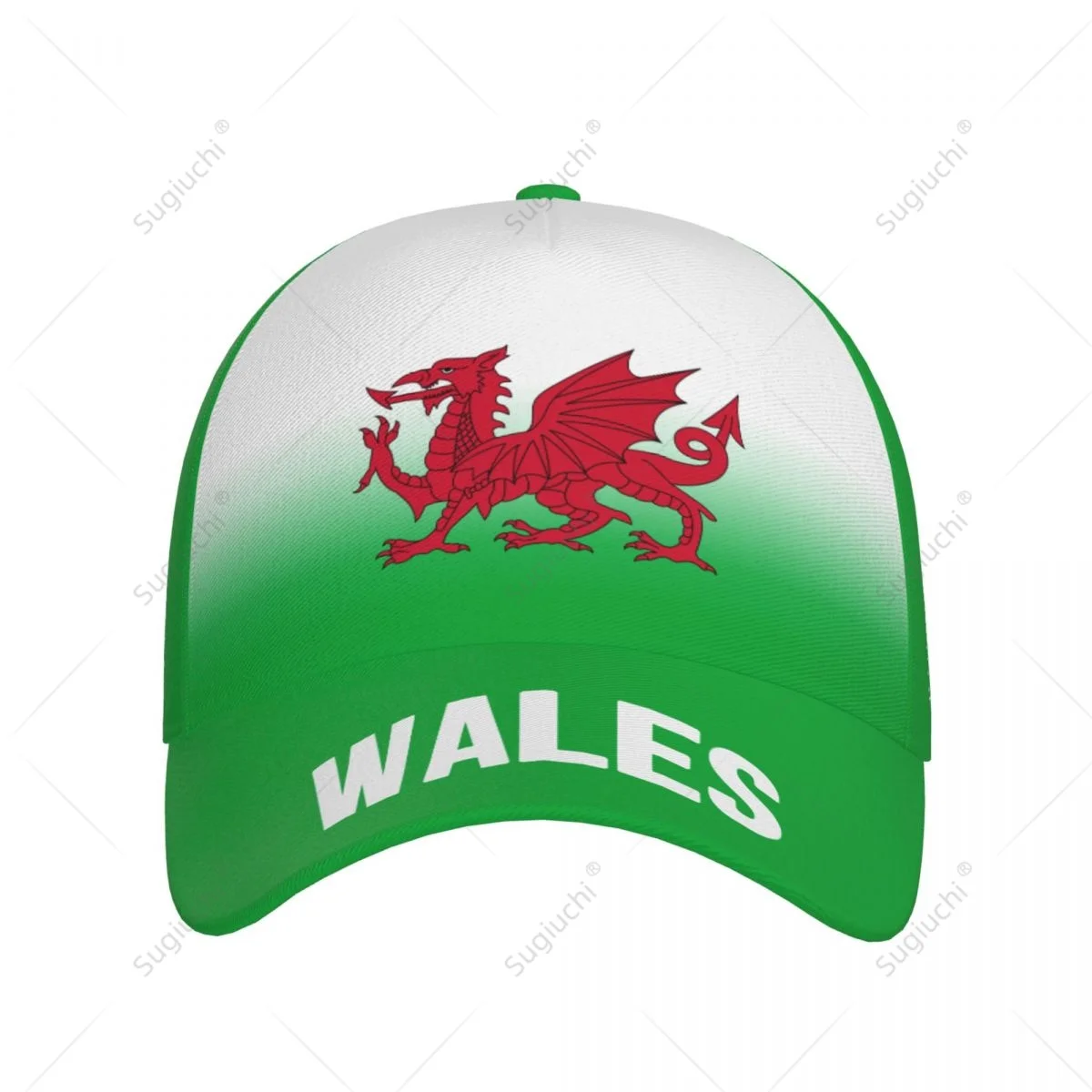 Unisex Baseball Cap Hat Wales Flag Gradient Color 3D Printing for Tennis Outdoor Bike Bicycle Golf Baseball Sports Fans