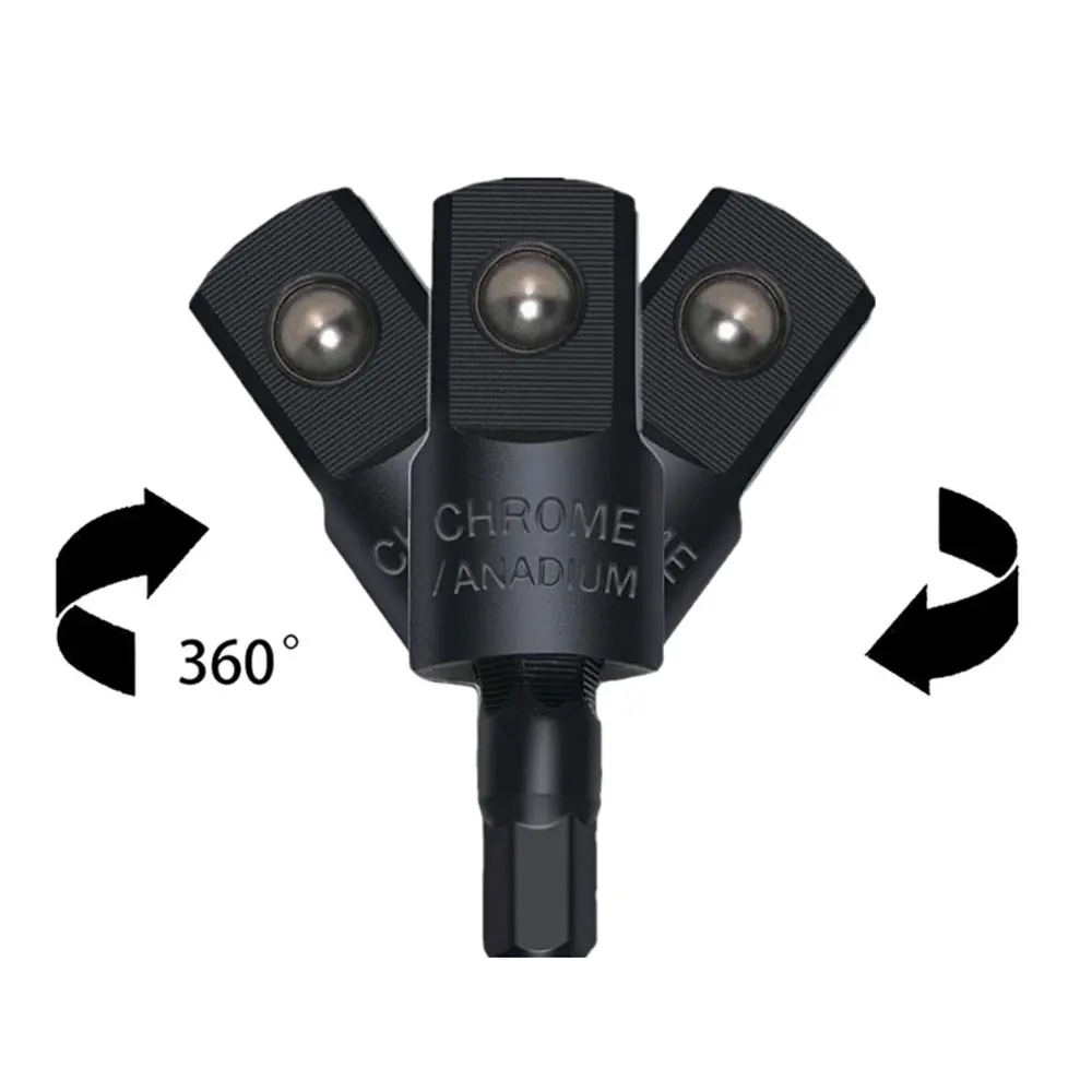 360°electric Drill Air Screwdriver Sleeve Universal Adapter Hexagonal Handle to Square Head Rotary Adapter Connect Rod Tool image 2