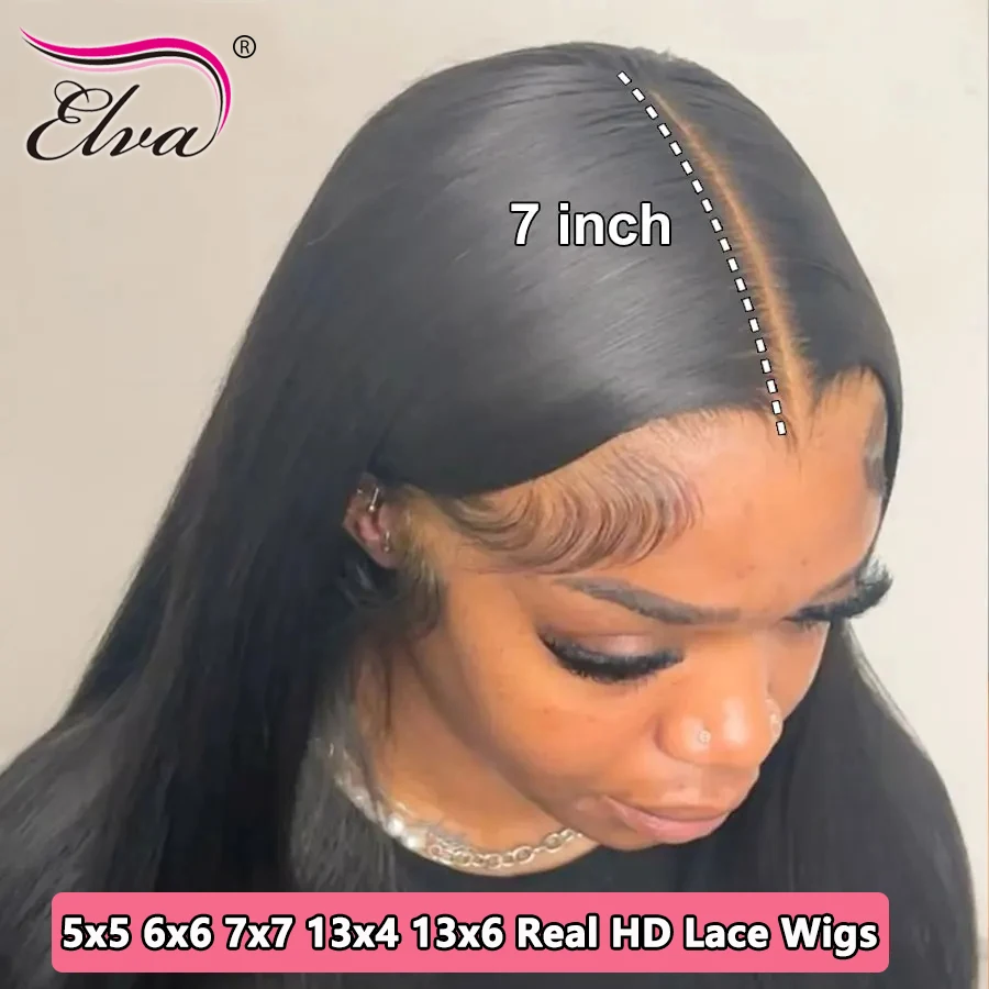 

Glueless Wigs 7x7/6x6/5x5 HD Lace Closure Wigs Straight 13x6 HD Lace Front Wig Pre Plucked Ready to Go Human Hair Wig For Woman