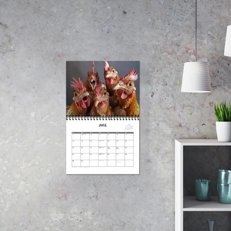 Creative Wall Calendar 2025 Animal Wall Calendar Aesthetic Desk Yearly Calendar Planner For Home Ornament Student's Helper