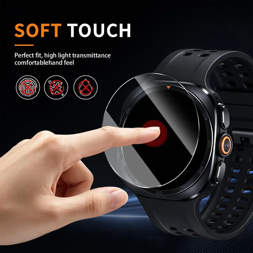 1-5Pcs Tempered Glass for Samsung Galaxy Watch 9 40mm 44mm Ultra 2 Explosion-proof Screen Protector Anti-scratch Protective Film