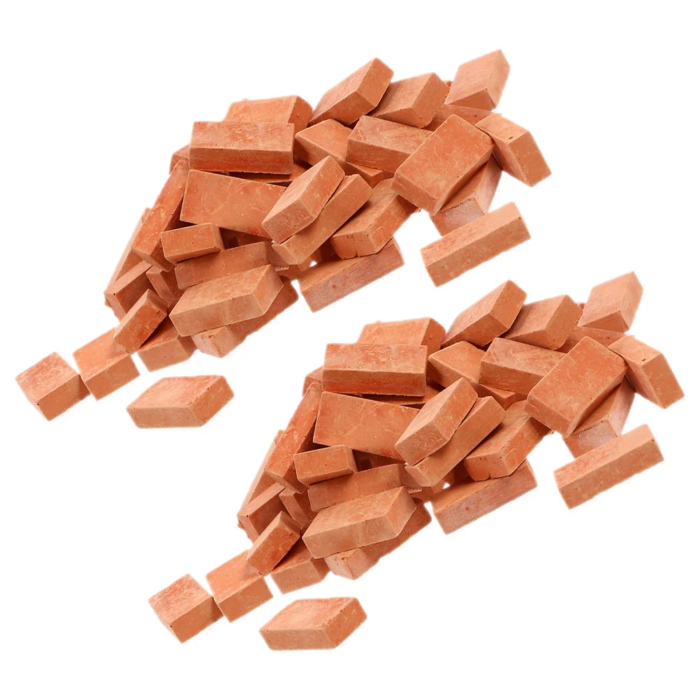 

100 Pcs Micro Landscape Bricks Mini Ornament Miniature Building Blocks Miniatures Clay