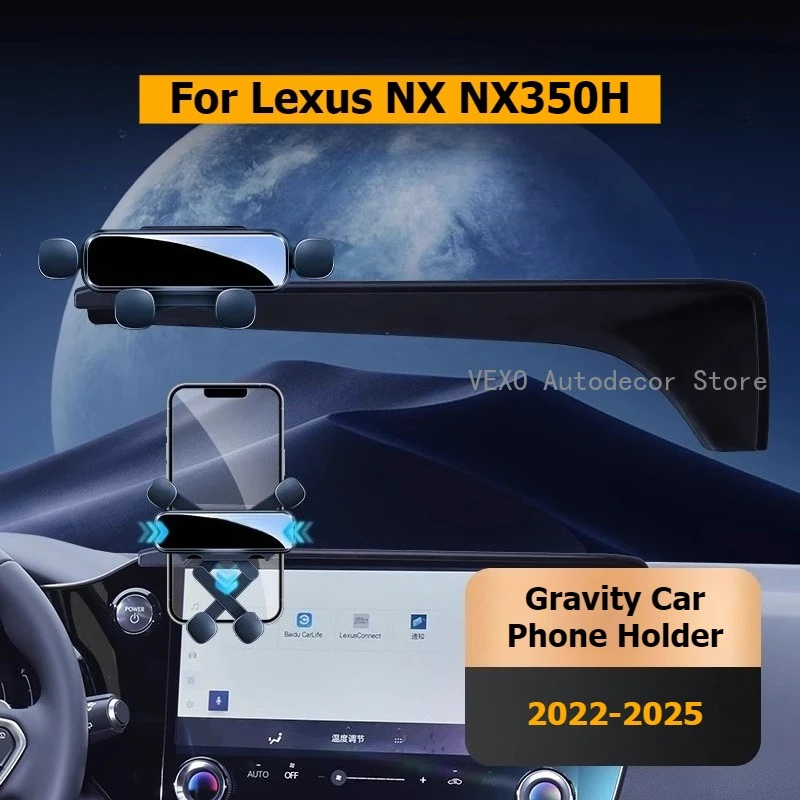 

For Lexus NX NX350H 2022-2024 Gravity Car Phone Holder 360° Rotating Navigation Screen Stand Mount Car GPS Bracket Accessories