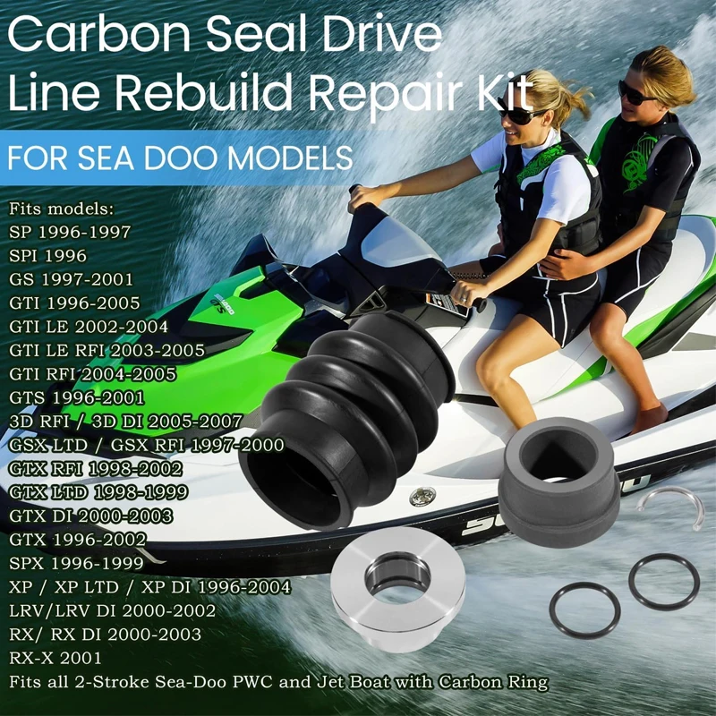 272000064, 293300032 Boat Carbon Seal Drive Line Repair Kit for Sea Doo 1996-2007 SP SPX GTX GSX XP 717 720 787 2 Stroke