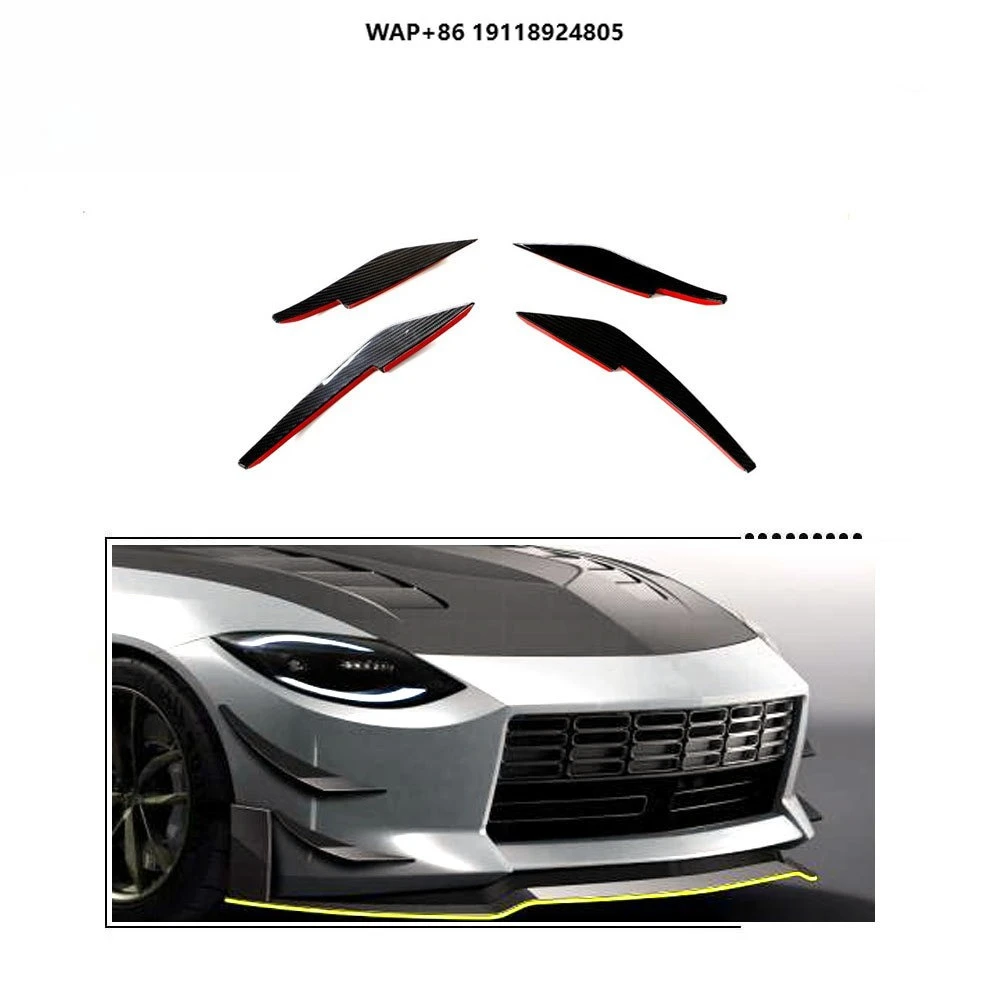 

Real Dry Carbon Fiber Front Bumper Canards Splitter Vents for 400Z 2023