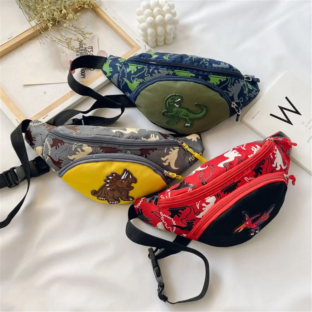 Girls Boys Travel Shoulder Bag Cartoon Cute Dinosaur Waist Packs Children
