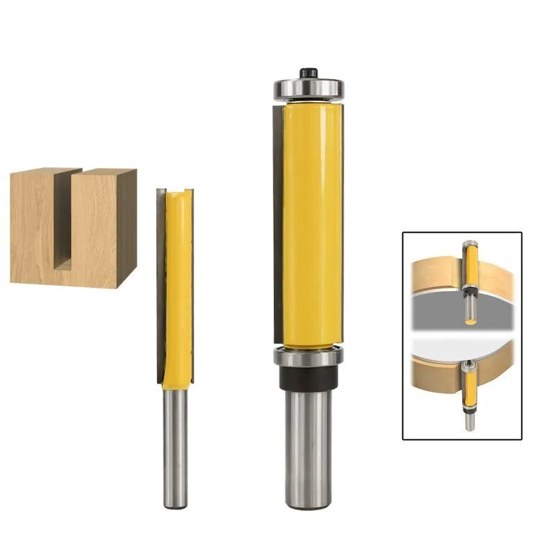 Wood Router Bit 1/4inch 1/2inch Shank Straight Knife Flush Trim Router Bit For Wood Trimming Milling Cutter Woodworking Tool