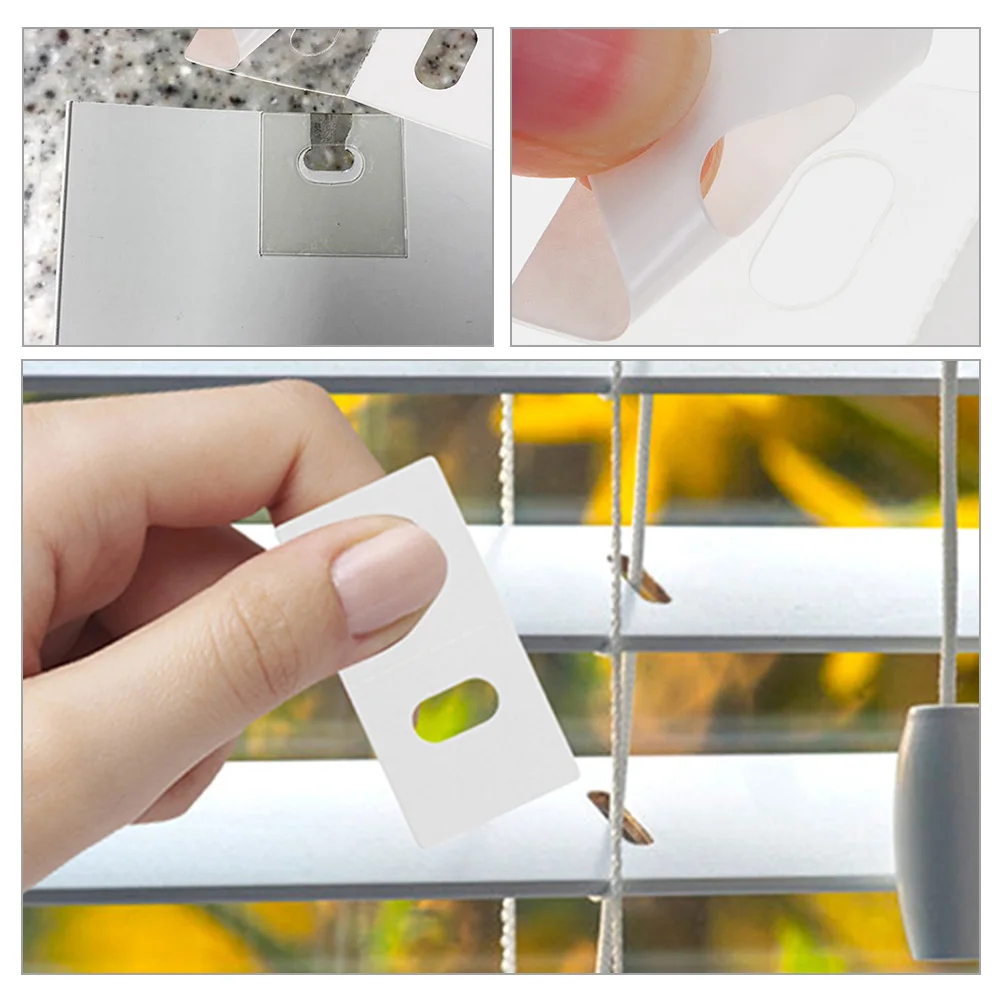 

10 Pcs Curtain Repair Stickers Blind Tabs Vertical Blinds Parts Holder Fixer The Pet