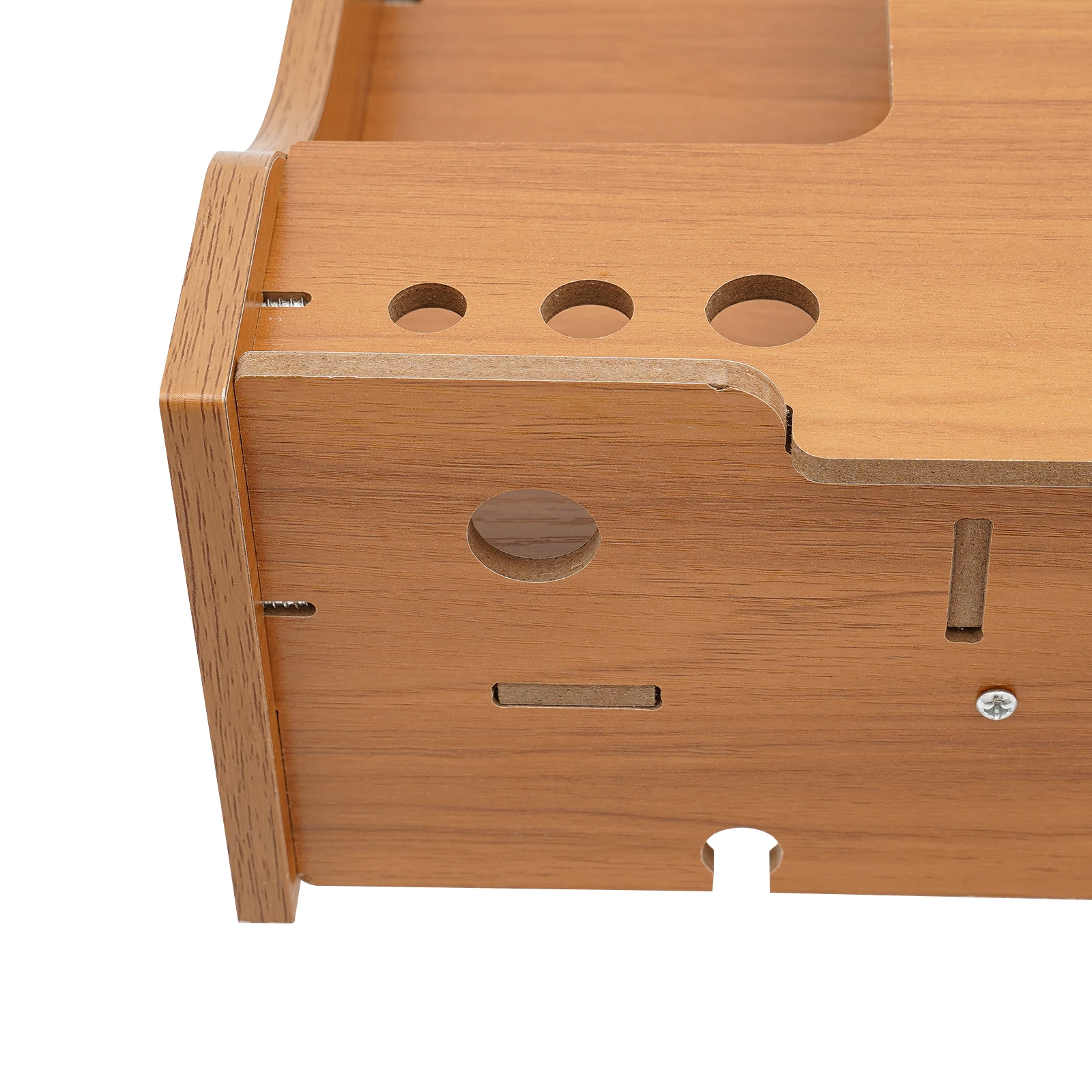 Rak Riser Monitor Kayu dengan Laci Pengatur Meja Berdiri PC Laptop Komputer