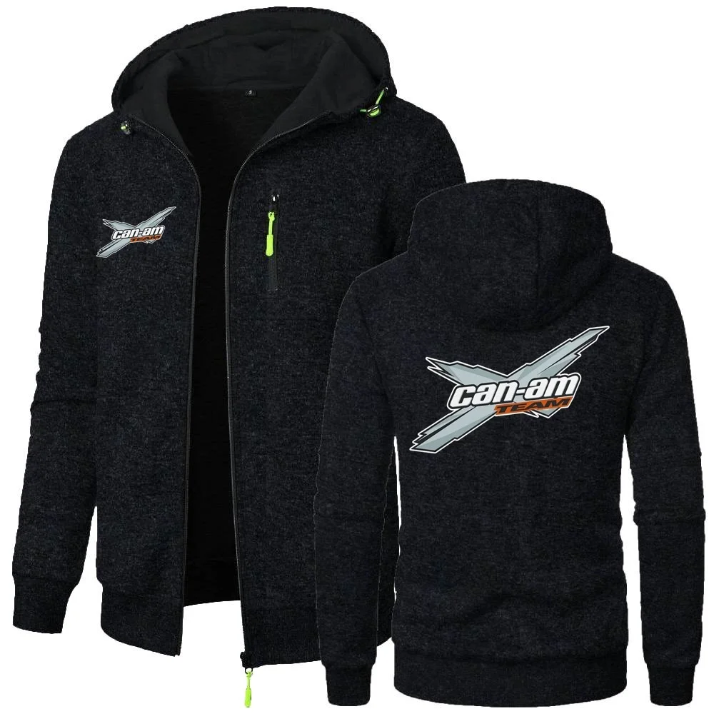 Can am off road brp atv comandante utv outlander jaqueta aviador bombardeiro moletom com capuz outwear chique masculino à prova de vento casacos com c