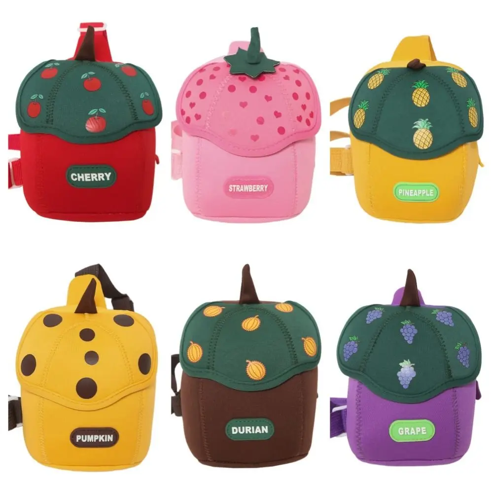 Strawberry Children Backpack Cloth Cartoon Children's Crossbody Bag Large Capacity Lightweight Students Chest Bag Outdoor