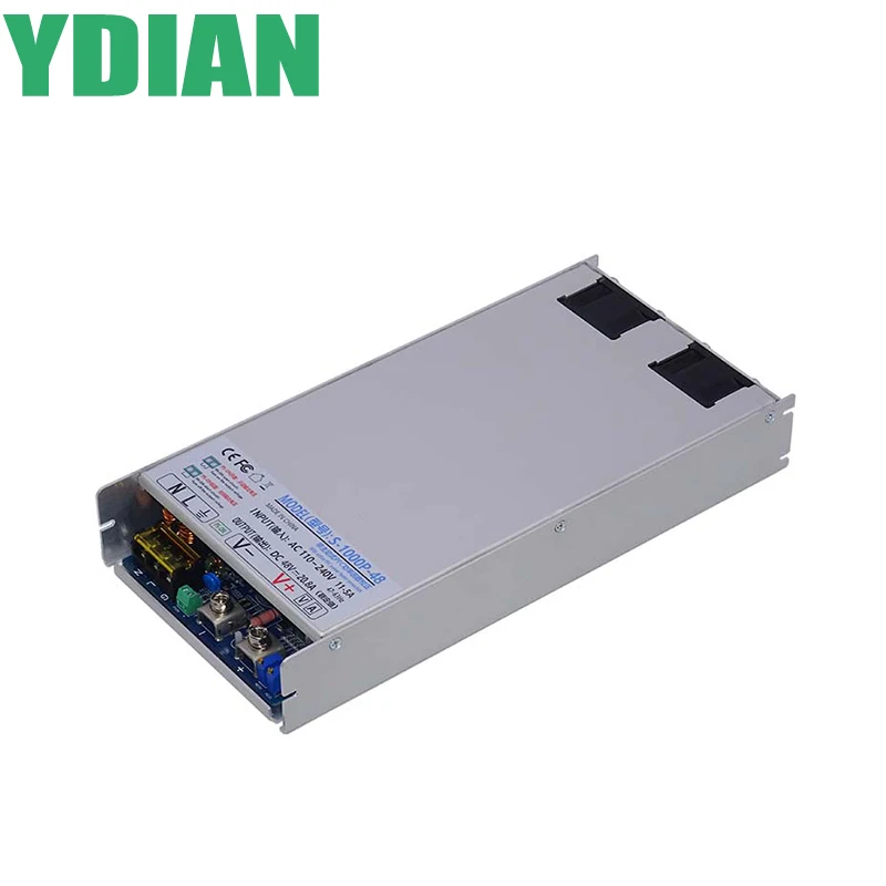 

110V/220VAC±15% 0-24V 36V 48V 60V 72V 110V 0-150V DC Adjustable 1000W Output Switching Power Supply PFC Meanwell Transformer