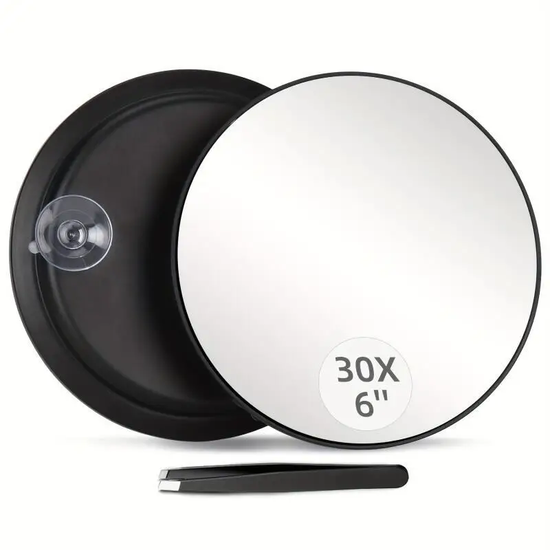 Portable 45-inch 114CM 20x 30x magnifying mirror concave mirror three-absorbent bathroom mirror for easy makeup organization