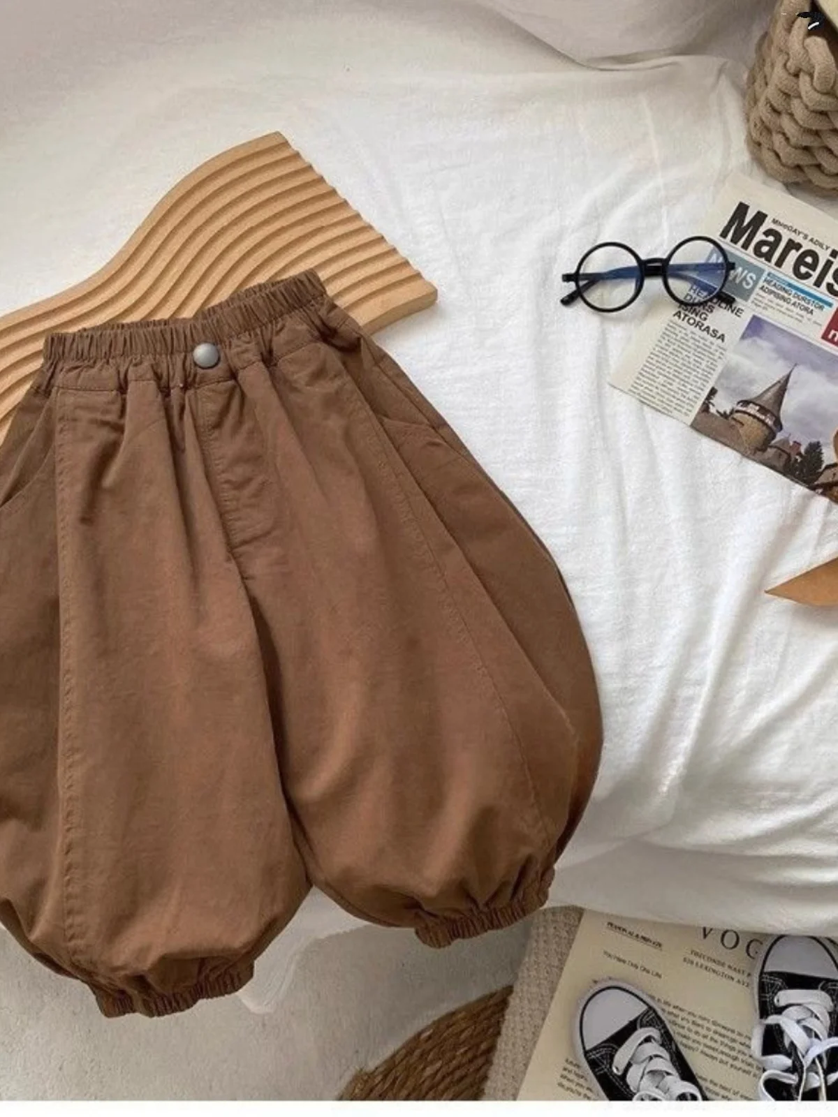 ex Baby Harlan Lantern Pants Spring 2025 New Sle Children's Faionable All-Match Harlan Trousers Korean Casual Sle