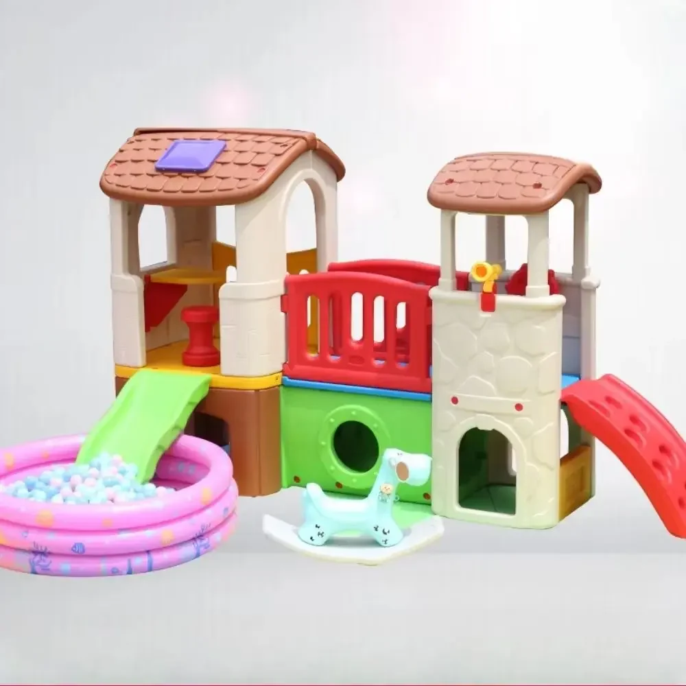Large Castle Slide Garden Indoor Slide for Kids Family Fun Children's Play Equipment
