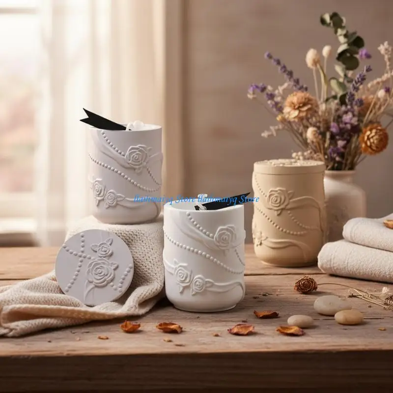 573B Flexible Silicone Storage Jar Mold For Resin Crafts Decorative Container Making Gift For Handmade Enthusiasts