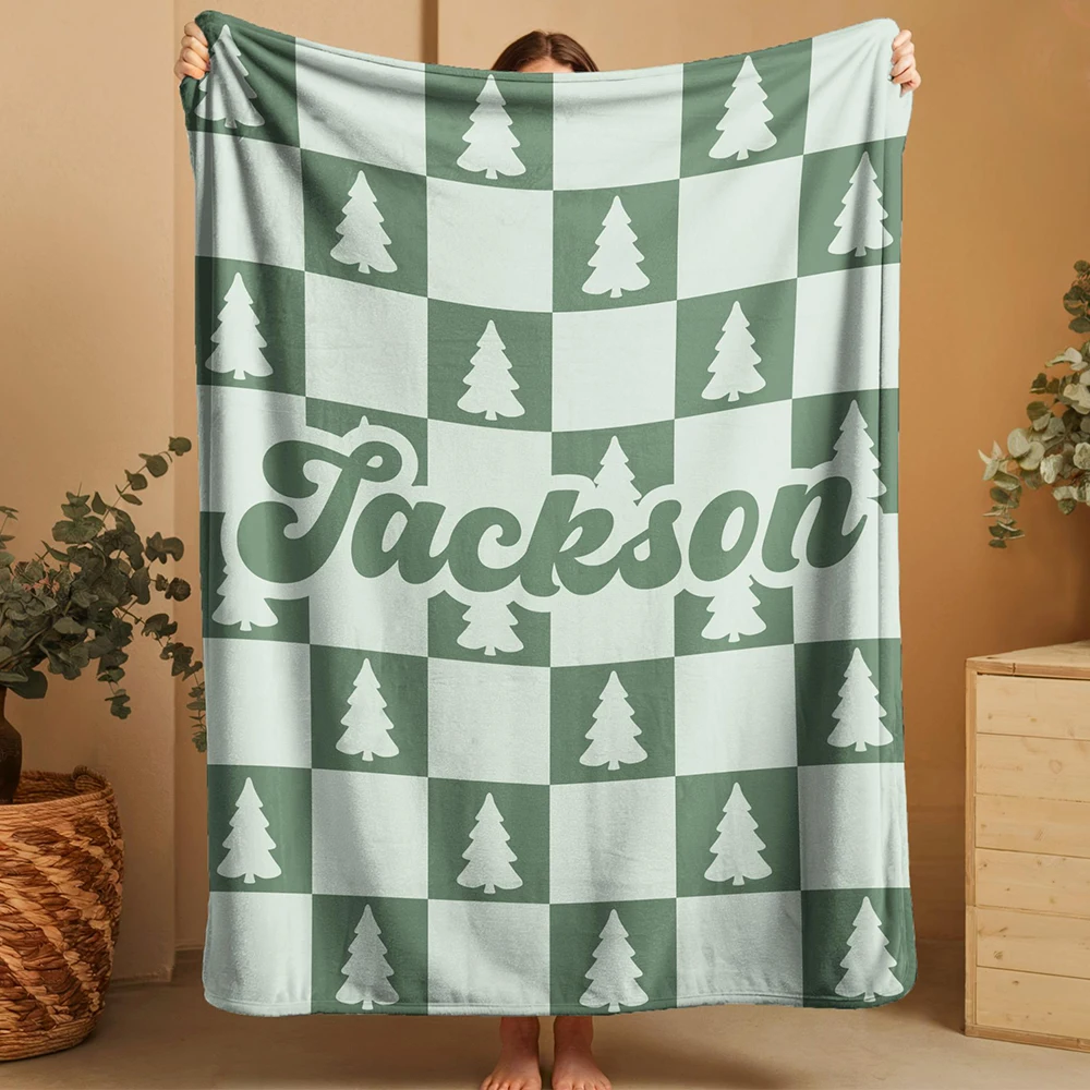 Personalized Name Blanket, Custom Color Blanket with Icon, Kids Name Blanket, Custom Throw Blanket, Aldult Teen Birthday Gift