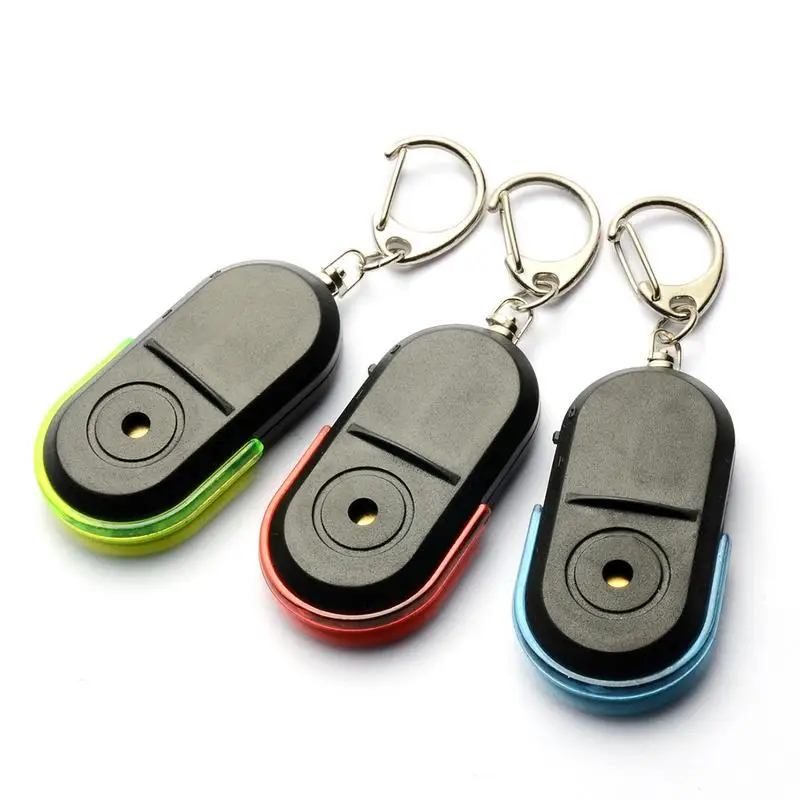 Portable Wireless Anti-Lost Alarm Key Finder Locator Keychain Whistle Sound LED Light Mini Search Anti Lost Key Finder Styling